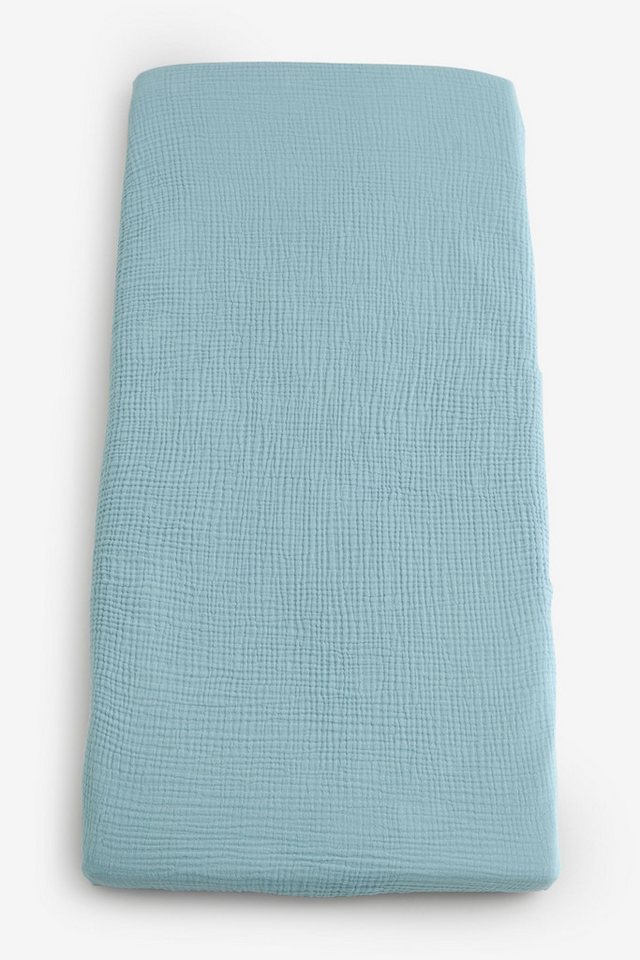 Next Spannbettlaken Baby Spannbetttuch aus Baumwollmusselin, 2er-Pack, (2 Stück) von Next