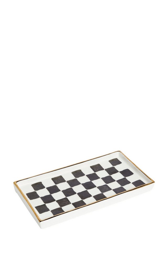 Next Tablett Schmuckschale aus Keramik, Schachbrettmuster, Steingut, (1-tlg) von Next