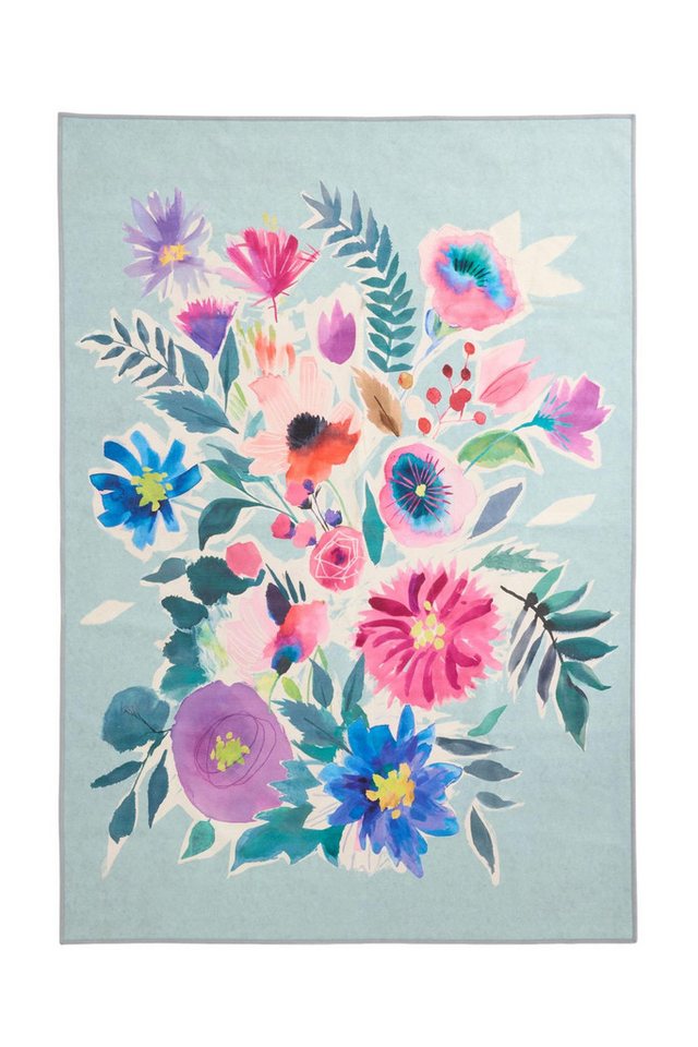 Next Teppich Waschbarer Vorleger mit auffälligem Blumenmuster Next Teppich Waschbarer Vorleger mit auffälligem Blumenmuster von Next