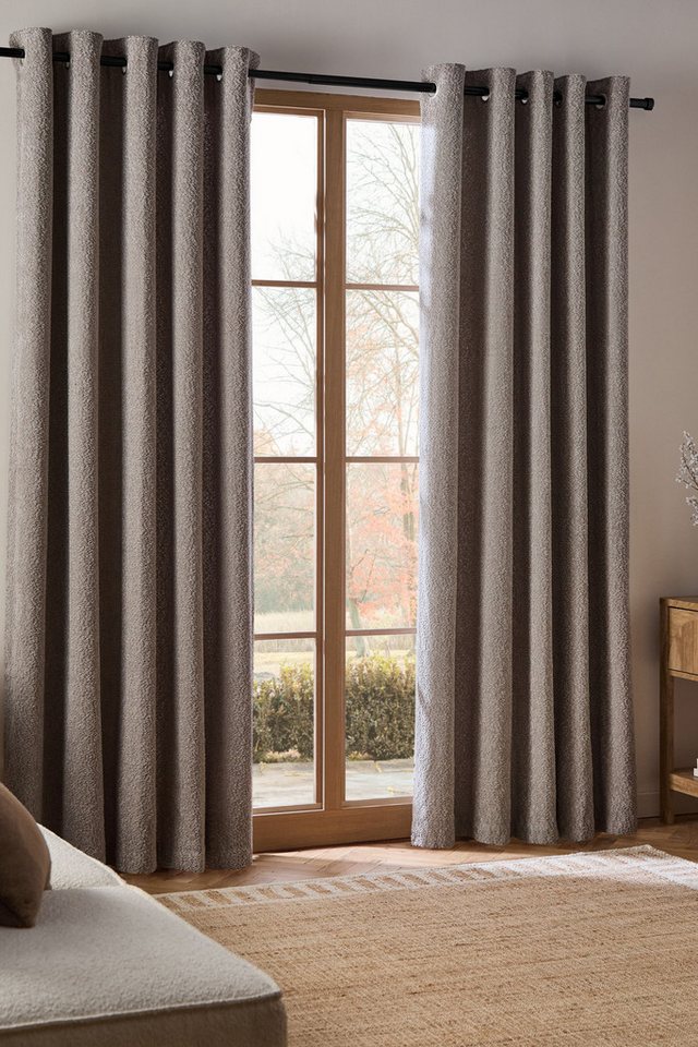 Next Vorhang Gemütliche Ösenvorhänge mit Futter Teddyfell (2 St) von Next