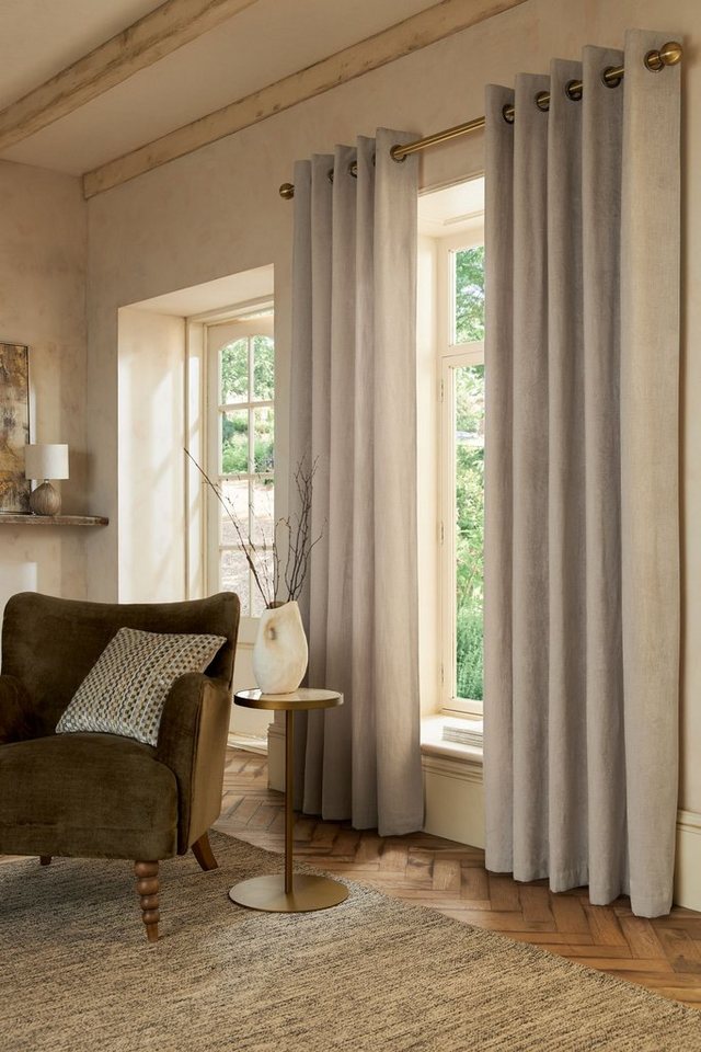 Next Verdunkelungsvorhang Thermo-Verdunkelungsgardine mit Ösen, Chenille, (2 St) von Next