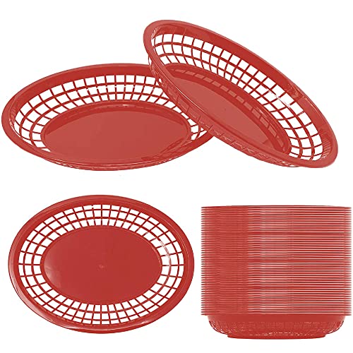 Kunststoff-Fast-Food-Körbe – riesige 30,5 x 22,9 cm Lebensmittelkörbe zum Servieren – wiederverwendbare Lebensmittel-Service Restaurant Diner Burger Fisch Chip Sandwich-Teller Tablett Platte (36 Kunststoff-Fast-Food-Körbe – riesige 30,5 x 22,9 cm Lebensmittelkörbe zum Servieren – wiederverwendbare Lebensmittel-Service Restaurant Diner Burger Fisch Chip Sandwich-Teller Tablett Platte (36 von NextClimb