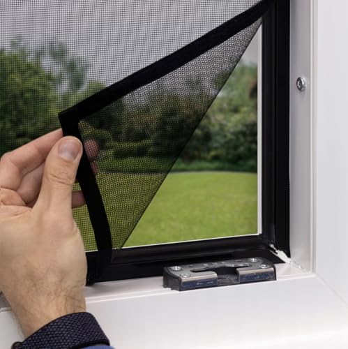 NextHook Fliegengitter Maßgefertigt auf Maß - Netz mit Klettband für Fenster ohne Bohren - Insektenschutz Fenster, Fiberglas Fliegennetz, Mückenschutz & Moskitonetz, Mückennetz von NextHook