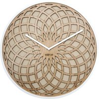 3149BE Uhr de Tisch- oder Wanduhr de quartz Circle Beige, White - Nextime von Nextime