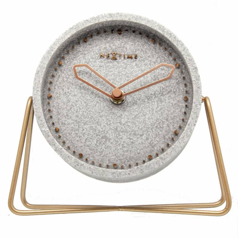 Nextime Tischuhr Cross Table 17,5 x 15,5 cm grau von Nextime