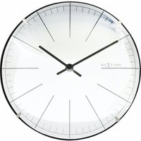 Nextime - Tisch- Wanduhr Big Stripe Mini Dome ø 20 cm weiß Wanduhr Nextime - Tisch- Wanduhr Big Stripe Mini Dome ø 20 cm weiß Wanduhr von Nextime