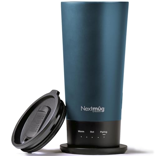 Nextmug Go Thermobecher, selbstheizend, temperaturgesteuert, 473 ml, Schieferblau von Nextmug by Nextboom
