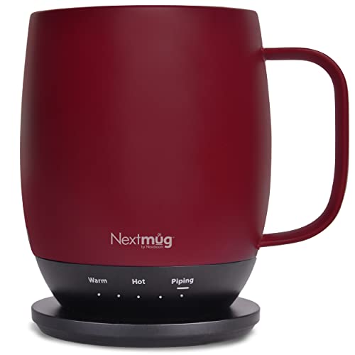 Nextmug Temperaturgesteuerte, selbstheizende Kaffeetasse, Burgunderrot, 400 ml von Nextmug by Nextboom
