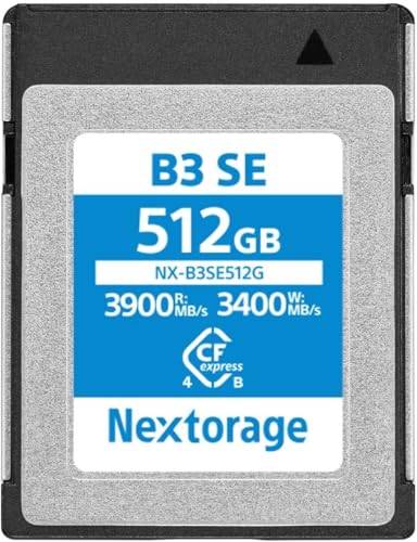 Nextorage CFexpress 4.0 Typ B Karte 512GB, japanische speicherkarte datenspeicher CF Express Type B, Kamera Zubehör für Sony/Nikon/Canon/Panasonic/Fujifilm, B3SE NX-B3SE512G von Nextorage