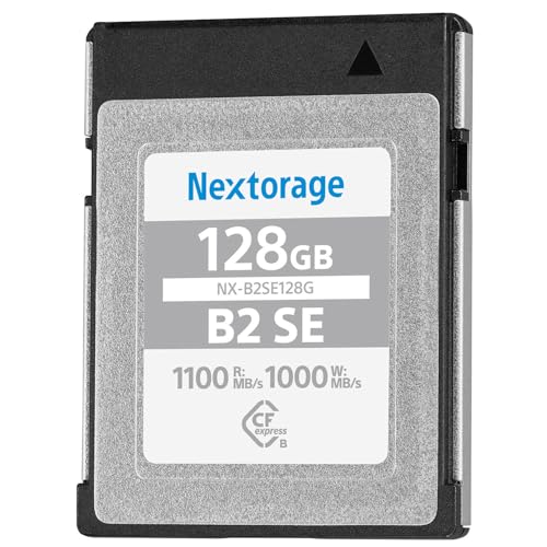 Nextorage CFexpress Typ B Karte 128GB, japanische speicherkarte datenspeicher CF Express Type B Card, Kamera Zubehör für Sony/Nikon/Canon/Panasonic/Fujifilm, B2SE NX-B2SE128G von Nextorage