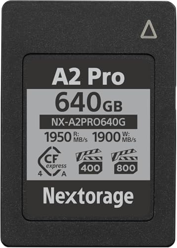 Nextorage CFexpress Typ A Karte 640GB, VPG 800 VPG 400 japanische speicherkarte datenspeicher CF Express Type A Card, Kamera Zubehör für Sony/Fujifilm, A2PRO NX-A2PRO640G von Nextorage