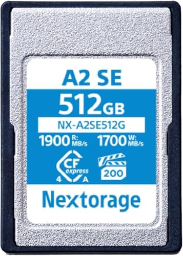 Nextorage CFexpress Typ A Karte 512GB, VPG200 japanische speicherkarte datenspeicher CF Express Type A Card, Kamera Zubehör für Sony/Fujifilm, A2SE NX-A2SE512G Nextorage CFexpress Typ A Karte 512GB, VPG200 japanische speicherkarte datenspeicher CF Express Type A Card, Kamera Zubehör für Sony/Fujifilm, A2SE NX-A2SE512G von Nextorage