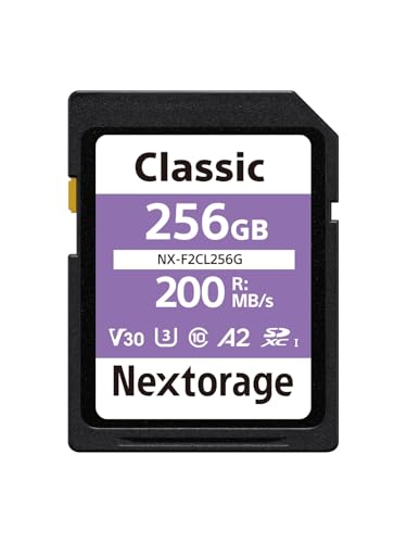 Nextorage SD Karte 256GB UHS-I SDXC, japanische speicherkarte datenspeicher SD Card, Kamera Zubehör für Nikon/Canon/Sony/Fujifilm, F2CL NX-F2CL256G von Nextorage