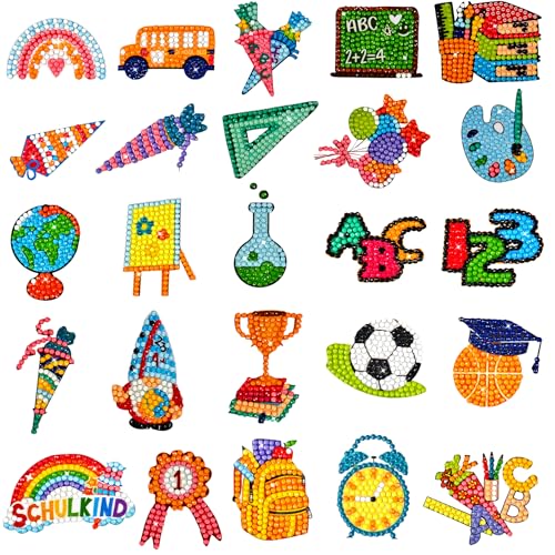 Nexum Diamond Painting Sticker DIY Set Klein Diamond Pianting Kinder Deko Einschulung Junge Mädchen 2025 Schulkind Bastelset Deko Nexum Diamond Painting Sticker DIY Set Klein Diamond Pianting Kinder Deko Einschulung Junge Mädchen 2025 Schulkind Bastelset Deko von Nexum