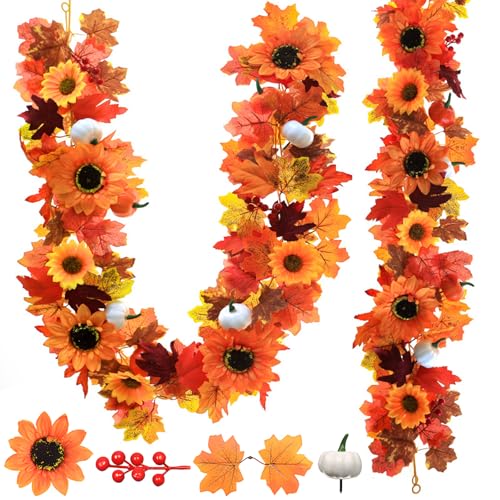 Nexum 2stk Ahornblätter herbstgirlande Herbst Deko Ahornblatt180 cm Herbstgirlande mit Licht Fall Decor Girlande Herbst Für Zuhause, Garten, Hochzeit, Kamin, Party Weihnachtsdekoration Nexum 2stk Ahornblätter herbstgirlande Herbst Deko Ahornblatt180 cm Herbstgirlande mit Licht Fall Decor Girlande Herbst Für Zuhause, Garten, Hochzeit, Kamin, Party Weihnachtsdekoration von Nexum