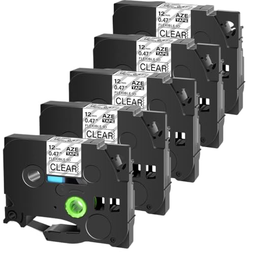 NexusDrive 5pcs schwarz auf klaren flexiblen laminierten Etikettenbandkapitationen kompatibel mit Tze-FX131 12mm Labelband funktioniert mit PT-D400-Label-Druckern Universal Fit Drittanbieter Ersatz NexusDrive 5pcs schwarz auf klaren flexiblen laminierten Etikettenbandkapitationen kompatibel mit Tze-FX131 12mm Labelband funktioniert mit PT-D400-Label-Druckern Universal Fit Drittanbieter Ersatz von NexusDrive