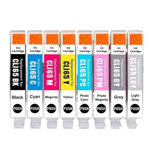 NexusDrive Kompatibel mit CLI-65 CLI 65BK Pro200 Pro-200 Pro200 A3+ Professionelle Fototrucker Tintenpatron(1 Set) von NexusDrive