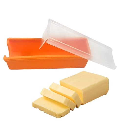 Butterdose mit Deckel, Butterdose aus Silikon mit Deckel und integrierter Schneideklinge, Robuster Butterhalter, platzsparende Butterdosee für den Kühlschrank, Butteraufbewahrung, einfach zu Butterdose mit Deckel, Butterdose aus Silikon mit Deckel und integrierter Schneideklinge, Robuster Butterhalter, platzsparende Butterdosee für den Kühlschrank, Butteraufbewahrung, einfach zu von Nexusectar