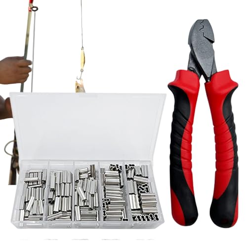 Crimpzange Angeln,Angelvorfach-Herstellungsset - Handcrimper-Werkzeuge zum Crimpen von Angeln aus Kohlenstoffstahl | Zange zum Angelnn, Crimp-Loop-Hülsen-Set, Hand-Crimper-Werkzeuge, Crimpzange Angeln,Angelvorfach-Herstellungsset - Handcrimper-Werkzeuge zum Crimpen von Angeln aus Kohlenstoffstahl | Zange zum Angelnn, Crimp-Loop-Hülsen-Set, Hand-Crimper-Werkzeuge, von Nexusectar