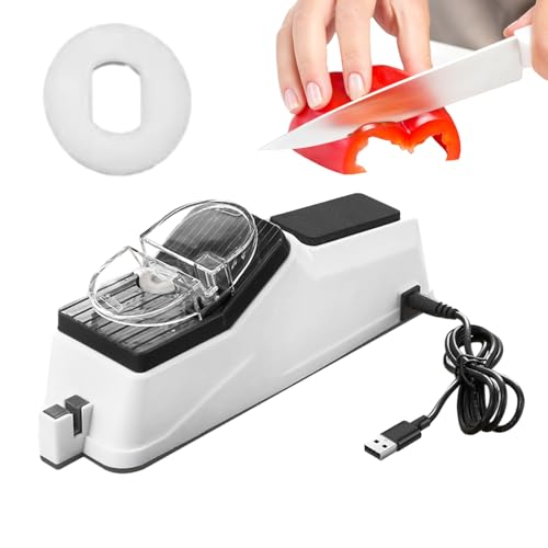 Elektrisches Küchenmesserschärfer - Schickes Messerschärfen Elektrisch - Multifunktionale Messerschärfmaschine | Küchenzubehör Mit Scherenschärfer, USB-Schnittstelle Für 5 Sekunden Schnelles Schärfen von Nexusectar