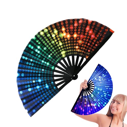 Leuchten Sie Lüfter, Klappernde Fans Zum Tanzen | Tanzfans Leuchten Handheld,Festivalzubehör, Große Chinesische/japanische Party Bevorzugt Foto -Requisiten Für Kühlung, Tanz, Dekoration Und Leuchten Sie Lüfter, Klappernde Fans Zum Tanzen | Tanzfans Leuchten Handheld,Festivalzubehör, Große Chinesische/japanische Party Bevorzugt Foto -Requisiten Für Kühlung, Tanz, Dekoration Und von Nexusectar