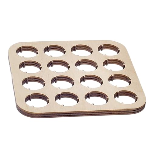 Nexusectar Bierflaschen Kronkorken Haltebox,Quadratischer Bierdeckel Untersetzer - 16 Fächer Holz Weinkorken Aufbewahrung Dekoration Sammler Zuhause Wohnzimmer Arbeitsplatz Wandregal von Nexusectar