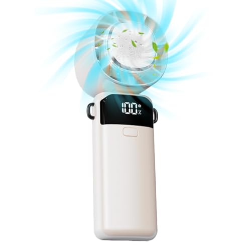 Nexusectar Effiziente Handventilator | Reiseventilator Zum Kühlen | Leiser Luftkühler Mit Digitaldisplay, Mehrere Stufen, Wiederaufladbar Und Klappbar Für Schreibtisch, Schlafzimmer Und Nexusectar Effiziente Handventilator | Reiseventilator Zum Kühlen | Leiser Luftkühler Mit Digitaldisplay, Mehrere Stufen, Wiederaufladbar Und Klappbar Für Schreibtisch, Schlafzimmer Und von Nexusectar