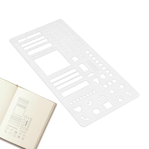 Nexusectar Kalender Schablone, Planer Schablone Journal, Lineal mit gepunktetem Zubehör für Gewohnheitstracker Listen Planung Banner Lettering Stempel Tagebuch Scrapbook Lesezeichen Journaling Nexusectar Kalender Schablone, Planer Schablone Journal, Lineal mit gepunktetem Zubehör für Gewohnheitstracker Listen Planung Banner Lettering Stempel Tagebuch Scrapbook Lesezeichen Journaling von Nexusectar