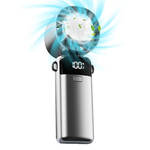 Nexusectar Vielseitige Tragbarer Handventilator | Reiseventilator Zum Kühlen,Leiser Luftkühler Mit Digitaldisplay, Mehrere Stufen, Wiederaufladbar Und Klappbar Für Schreibtisch, Schlafzimmer Und Nexusectar Vielseitige Tragbarer Handventilator | Reiseventilator Zum Kühlen,Leiser Luftkühler Mit Digitaldisplay, Mehrere Stufen, Wiederaufladbar Und Klappbar Für Schreibtisch, Schlafzimmer Und von Nexusectar