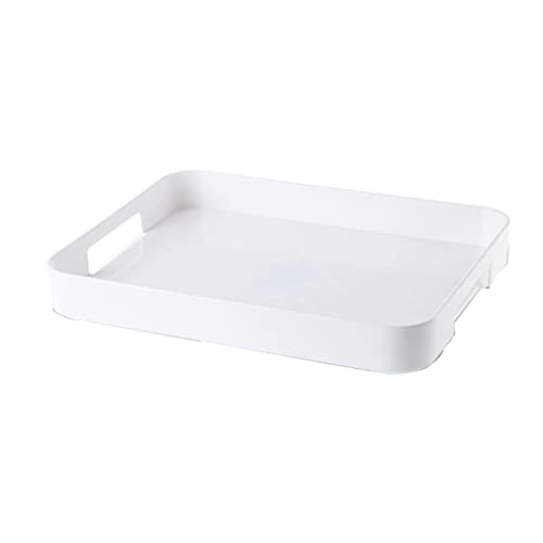 Servierschale, Plastik Rechteckige Tablett Mit Griff Home Tee Tablett Kaffeebach Frühstücksschale Obstschale 33x26x4cm (Size : 33x26x4cm) von Nff
