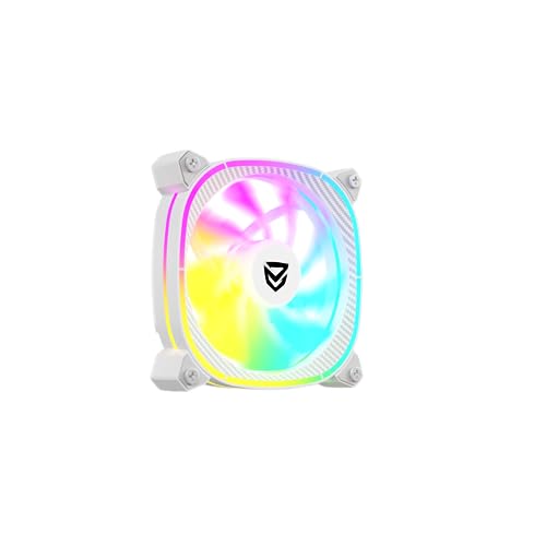 Nfortec Hochleistungslüfter, weiß, ATRIA X 120 mm RGB-Fan, DC 12 V (FAN) 5 V (LED), 80-1800 U/min, 4-pin PWM & 3-pin ARGB, leise für Flüssigkeitskühlung Atria X White von Nfortec