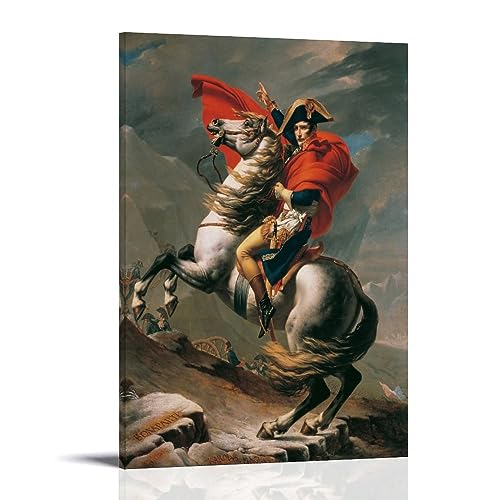 Jacques Louis David Napoleon Crossing The Alps auf Leinwand, bedruckt, Poster, ästhetischer Druck, Kunst, Wandgemälde, Leinwand, Geschenke, moderne Schlafzimmer-Dekoration, 30 x 45 cm von NgAnoh