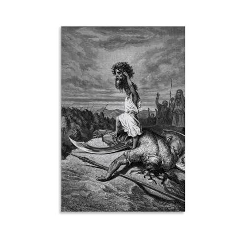 NgAnoh David Slays Goliath von Gustave Dore, Leinwanddruck, Fotokunst, Gemälde, Leinwand, Heimdekoration, Schlafzimmer, moderne Dekorationen, Geschenke, 30 x 45 cm von NgAnoh