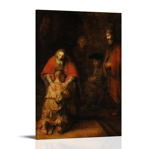 NgAnoh Die Rückkehr des verlorenen Sohnes von Rembrandt Van Rijn Leinwanddruck, dekoratives Gemälde, Leinwand, Wandkunst, Wohnzimmer, Schlafzimmer, 20 x 30 cm NgAnoh Die Rückkehr des verlorenen Sohnes von Rembrandt Van Rijn Leinwanddruck, dekoratives Gemälde, Leinwand, Wandkunst, Wohnzimmer, Schlafzimmer, 20 x 30 cm von NgAnoh