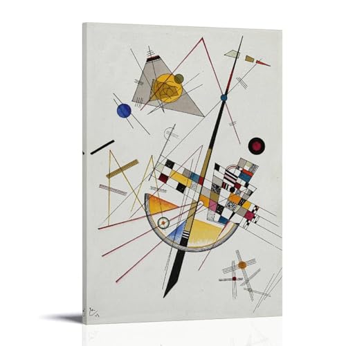 NgAnoh Kunstdruck auf Leinwand, Motiv "Delicate Tension" von Wassily Kandinsky, Heimdekoration, Wandkunst, zum Aufhängen, für Schlafzimmer, dekoratives Gemälde, ästhetisch, 50 x 75 cm von NgAnoh