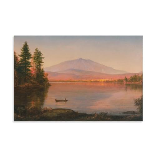 NgAnoh Leinwanddruck, Motiv: Mount Katahdin aus Millinocket Camp von Frederic Edwin Church, Leinwanddruck, Wandkunst, Kunstdrucke, hängendes Foto, Geschenkidee, Dekoration, Heimkunst, 60 x 90 cm von NgAnoh