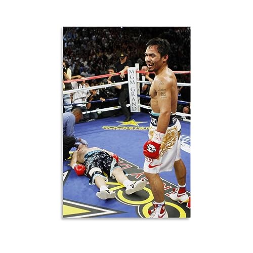 NgAnoh Manny Pacquiao Niederlage Gegner Poster Wandkunst Bild Gemälde Leinwand Drucke Kunstwerke Schlafzimmer Wohnzimmer Dekor 30 x 45 cm von NgAnoh