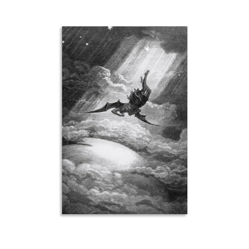 NgAnoh Paradise Lost by Gustave Dore Leinwanddrucke Coole Kunstwerke Gemälde Wandkunst Leinwanddrucke Hängemälde Heimdekoration Geschenkidee 60 x 90 cm von NgAnoh