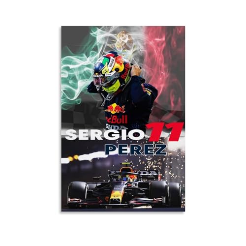 NgAnoh Sergio Perez The Great Racing Champions Poster Geschenke Leinwand Gemälde Wandkunst Dekorative Bild Drucke Moderne Dekor 40 x 60 cm von NgAnoh