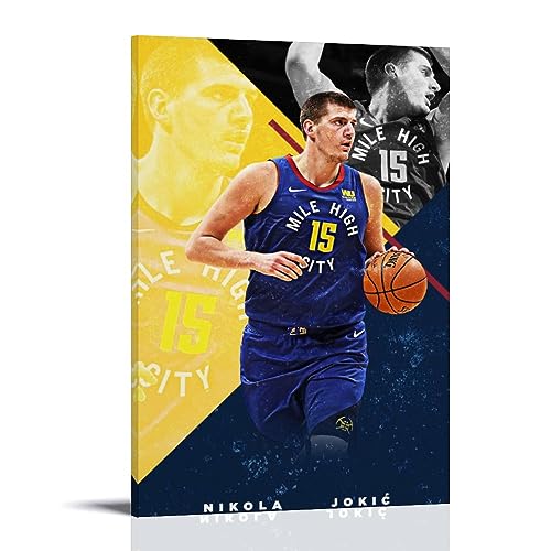 Nikola Jokic Basketball Superstars Poster Leinwand Wandkunst Bild Drucke Hängende Foto Geschenkidee Dekor Zuhause Kunstwerke 60 x 90 cm von NgAnoh