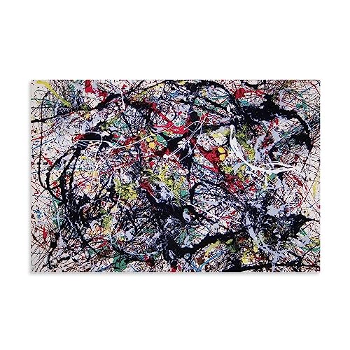 Nr. 24 von Jackson Pollock Leinwand gedruckt Poster Wandkunst Malerei Leinwand Geschenk Wohnzimmer Drucke Schlafzimmer Dekor Kunstwerke 40 x 60 cm von NgAnoh