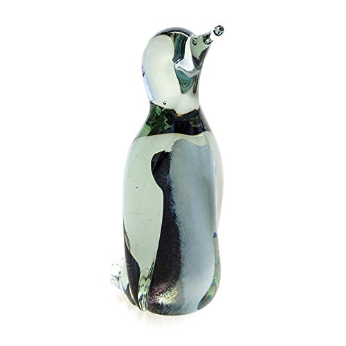 Hand Made Pinguin recyceltem Glas Skulptur [o13-q-b] von Ngwenya Glass