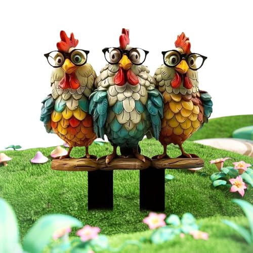 Nhujevkom Acryl Hahn Pflock - 2D Acryl Cartoon Hahn Garten Statue | Wetterfester Hühner Stecker für Garten Rasen Terrasse Deko Nhujevkom Acryl Hahn Pflock - 2D Acryl Cartoon Hahn Garten Statue | Wetterfester Hühner Stecker für Garten Rasen Terrasse Deko von Nhujevkom
