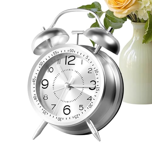 Nhujevkom Altmodischer Wecker – Klassischer analoger Wecker für Tiefschläfer – Hintergrundbeleuchtung, nicht tickende Uhr, Metallgehäuse-Design für Badezimmer, Nachttisch, Zuhause, Reisen, Schlafsaal Nhujevkom Altmodischer Wecker – Klassischer analoger Wecker für Tiefschläfer – Hintergrundbeleuchtung, nicht tickende Uhr, Metallgehäuse-Design für Badezimmer, Nachttisch, Zuhause, Reisen, Schlafsaal von Nhujevkom