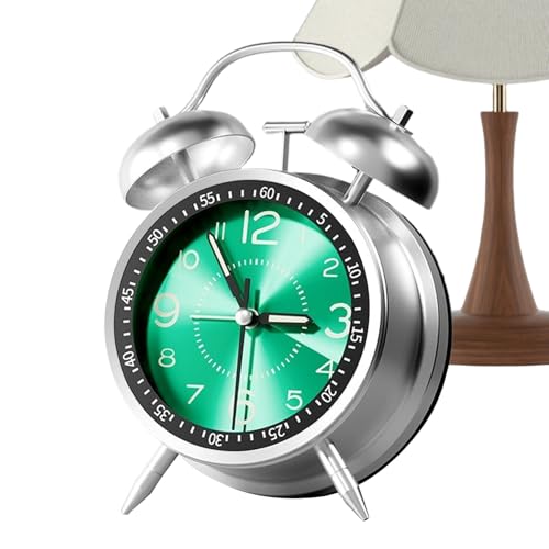 Nhujevkom Altmodischer Wecker | Klassischer analoger Wecker für Tiefschläfer – leise, nicht tickende Uhr mit Doppelglocke für Teenager, Mädchen, , Kinder, Senioren, Erwachsene, Wohnheim Nhujevkom Altmodischer Wecker | Klassischer analoger Wecker für Tiefschläfer – leise, nicht tickende Uhr mit Doppelglocke für Teenager, Mädchen, , Kinder, Senioren, Erwachsene, Wohnheim von Nhujevkom