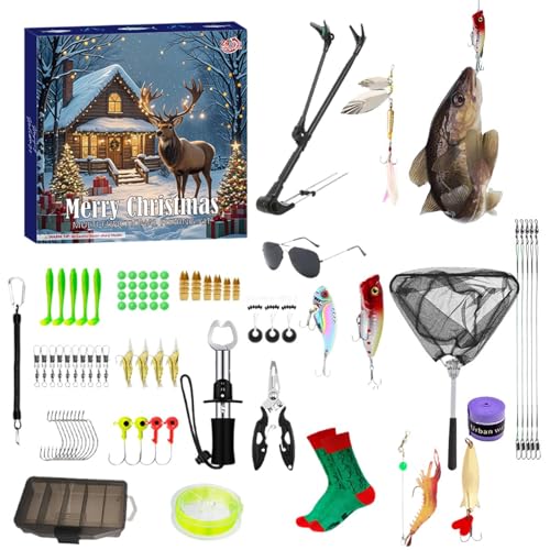 Nhujevkom Angel Countdown Kalender | Angelzubehör Set | Adventskalender mit 24 Tagen Weihnachtsgeschenk für Angelfreund Ehemann Vater von Nhujevkom