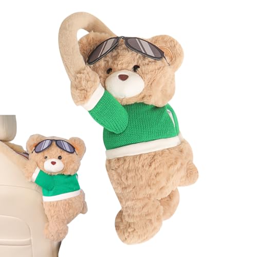 Nhujevkom Autopapiertuchhalter - Cartoon-Bär Taschentuchbox-Abdeckung,Weicher Spender Deko Für Autoinnenraum Rücksitz Fahrzeug Männer Frauen Kinder Limousinen LKW Nhujevkom Autopapiertuchhalter - Cartoon-Bär Taschentuchbox-Abdeckung,Weicher Spender Deko Für Autoinnenraum Rücksitz Fahrzeug Männer Frauen Kinder Limousinen LKW von Nhujevkom