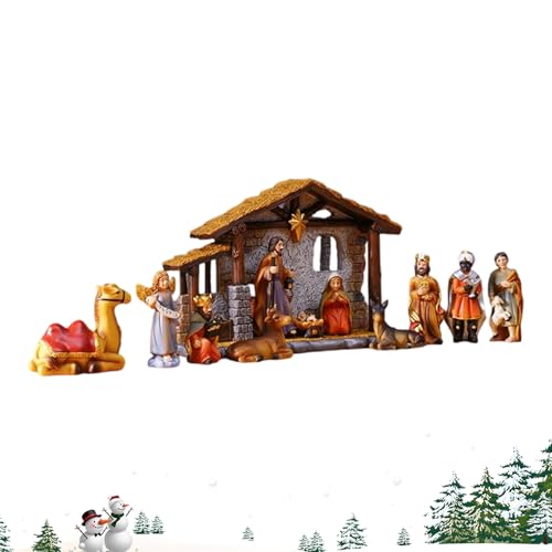 Nhujevkom Christmas Nativity - Krippenszene Weihnachtsdekoration - Miniatur Figuren Deko Für Terrasse Büro Schule Wohnzimmer Garten Tisch Kirche Schlafzimmer Nhujevkom Christmas Nativity - Krippenszene Weihnachtsdekoration - Miniatur Figuren Deko Für Terrasse Büro Schule Wohnzimmer Garten Tisch Kirche Schlafzimmer von Nhujevkom