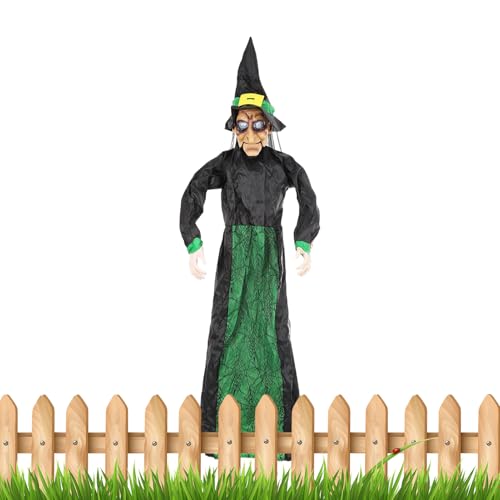 Nhujevkom Fliegende Halloween-Hexe,Bewegungssensor Hexenfigur Mit Blinkenden LED Augen - Gruselige Deko für Haus, Garten, Eingang & Klassenzimmer Nhujevkom Fliegende Halloween-Hexe,Bewegungssensor Hexenfigur Mit Blinkenden LED Augen - Gruselige Deko für Haus, Garten, Eingang & Klassenzimmer von Nhujevkom