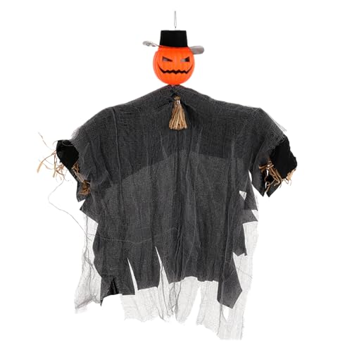 Nhujevkom Geisterkürbis Dekoration,Halloween-Deko Für Draußen | Gruselige Vogelscheuche Mit Bewegbarem Kopf Und Armen Für Halloween Garten Terrasse Hof Baum Wand Fenster Nhujevkom Geisterkürbis Dekoration,Halloween-Deko Für Draußen | Gruselige Vogelscheuche Mit Bewegbarem Kopf Und Armen Für Halloween Garten Terrasse Hof Baum Wand Fenster von Nhujevkom